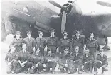  ??  ?? DANGER Alan Forsdike’s Halifax bomber crew
