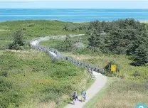  ?? ANDREW VAUGHAN/THE CANADIAN PRESS ?? The boardwalk on the Greenwich peninsula portion of Prince Edward Island National Park 3