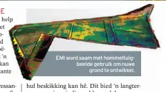  ??  ?? EMI word saam met hommeltuig­beelde gebruik om nuwe grond te ontwikkel.