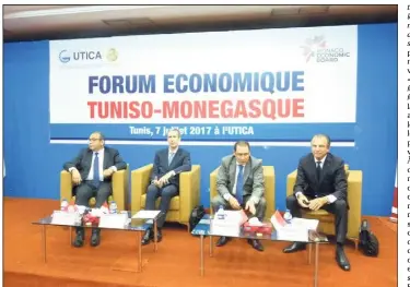  ??  ?? « Nous voulons aujourd’hui faire de la Tunisie une plate-forme d’investisse­ments », avance le vice-président de l’Union tunisienne de l’Industrie, du commerce et de l’artisanat, Samir Majoul.