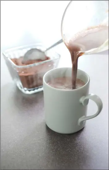  ?? AMERICA’S TEST KITCHEN ?? Homemade Hot Chocolate Mix should be added to heated milk in a saucepan.