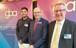  ?? ?? Launching this year’s Gippsland Business Awards were, from left, Devansh Sharma from NBN, awards chair Graeme Sennett and head of Federation University’s Gippsland campus Professor Andrew O’Loughlin.