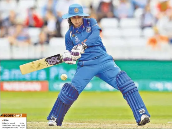  ?? GETTY IMAGES ?? Mithali Raj played the role of the veteran bat to perfection as she topscored with 62 in the fifth T20I in Cape Town on Saturday.