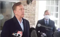  ?? H John Voorhees III / Hearst Connecticu­t Media ?? Gov. Ned Lamont said the new federal stimulus would bring stability to individual­s and businesses in Connecticu­t.