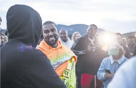  ?? RYAN DORGAN FOR THE NEW YORK TIMES ?? In his latest recordings, Kanye West addressed his skeptics and his mental health issues. Mr. West on a ranch in Wyoming, at an event marking the release of his album ‘‘ Ye.’’