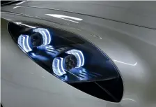  ?? ?? LED headlights are 1960s-influenced; sit above brake-cooling ducts