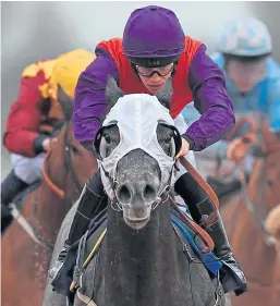  ?? Picture: PA. ?? George Rooke drives Moveonup on to victory at Southwell last month.