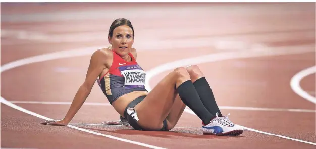  ?? FOTO: IMAGO IMAGES ?? Auf olympische­m Boden: Sabrina Mockenhaup­t nach dem 10.000-Meter-Finale 2012 in London.