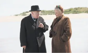  ?? Graeme Hunter Pictures / Cohen Media Group ?? Brian Cox plays the title role of the wartime prime minister in “Churchill,” with Miranda Richardson as his wife, Clementine. The film covers the days leading up to the D-Day invasion.