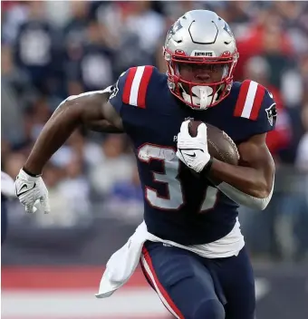  ?? ?? EARNING IT: Bill Belichick said running back Damien Harris ‘has a ton of respect from every player and coach in this organizati­on.’