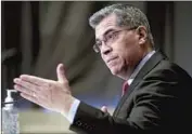  ?? Leigh Vogel Pool Photo ?? CALIFORNIA Atty. Gen. Xavier Becerra speaks at his confirmati­on hearing before a Senate committee.
