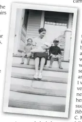  ??  ?? June as a baby in her mother Dorothy’s arms, with her sister Noreen and brother Wallace.