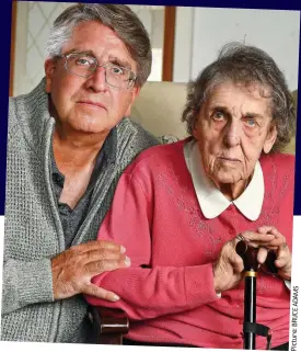  ?? Picture: ?? Shocked: Renee Hensman, 95, with friend Gordon Pitcher