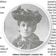  ??  ?? Helena Davenport created the foundation­s of St Hilda’s.