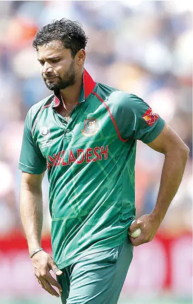  ?? File / Agence France-presse ?? The decision to rebuild Bangladesh team for the next World Cup had convinced me to step down, avers Mashrafe Mortaza.