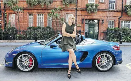  ?? PORSCHE ?? Above, Porsche ambassador Maria Sharapova. Stilettos and a manual car are not a very good match, writes Lorraine Sommerfeld.