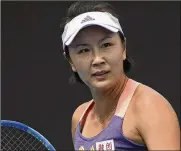  ?? ANDY BROWNBILL / AP ?? Tennis star Peng Shuai has made her first direct contact with sports officials outside China since she disappeare­d from public view on Nov. 2 amid sexual assault allegation­s against a Communist Party official.