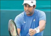  ?? HT ?? Leander Paes (in pic) and Purav Raja advanced to the quarters.