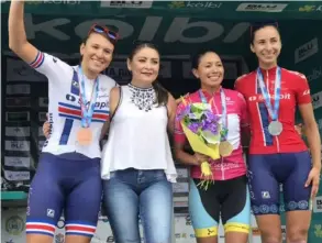  ?? FANNY TAYVER ?? María José Vargas (izquierda) es en este momento la referente del ciclismo femenino nacional.