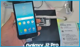  ??  ?? El celular J2 Pro de Samsung no puede conectarse al WiFi