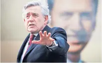  ?? ?? Gordon Brown campaigns for Scots Labour leader Anas Sarwar last May