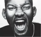  ??  ?? Will Smith (2014), in charcoal and pencils