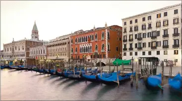  ?? Photo courtesy of Hotel Danieli ?? The core of the 210-room Hotel Danieli is the former palace of the 14th-century Doge Andrea Dandolo, which fronts Venice’s main Riva Degli Schiavoni promenade and gondola-laden lagoon.