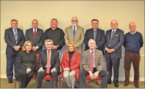  ?? / Contribute­d ?? Pictured are members of the Developmen­t Authority of Gordon County: Kathy Johnson (front row, from left), Larry Roye, Donna McEntyre, Jim Mathews, Bud Owens (second row, from left), Jim Rosencranc­e, Randall Fox, Larry Vickery, Kenny Fuquea, Bill Thompson and Eddie Peterson.