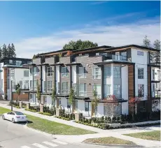  ??  ?? South Ridge Club-Greenway in South Surrey from the Adera Developmen­t Corp. was named Best Multi-Family Townhouse Developmen­t (Production).