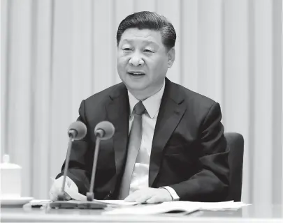  ??  ?? Chinese President Xi Jinping speaks at a national education conference in Beijing yesterday. He stressed following the path of socialist education with Chinese characteri­stics to nurture generation­s of capable young people well prepared to join the socialist cause. — Xinhua