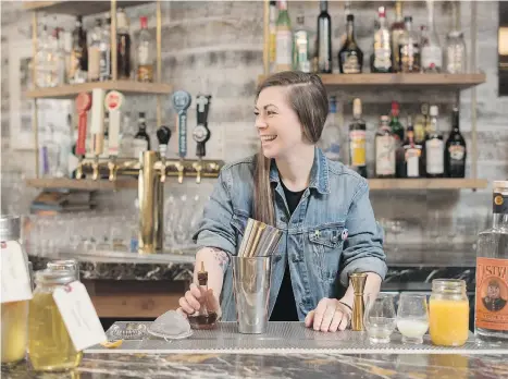  ?? FRED FUNG ?? ‘To be recognized amongst my peers is very humbling,’ says Kaitlyn Stewart, the Vancouver bartender named winner of the 2017 World Class Canada bartender award. ‘Each and every one of us put so much of our heart and soul into all of the challenges, to...