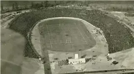  ?? BALTIMORE SUN FILE ?? The seats are filled at an Army-Marines football game in Baltimore’s Municipal Stadium in 1922.