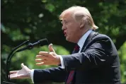  ?? MARK WILSON — GETTY IMAGES ?? President Donald Trump speaks about immigratio­n reform in the Rose Garden of the White House on Thursday.