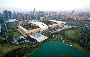  ?? HUANG ZONGZHI / XINHUA ?? The Hangzhou Internatio­nal Expo Center will be the main venue for the G20 Leaders Summit, which will be held on Sept 4 and 5 in Hangzhou, the capital of Zhejiang province.