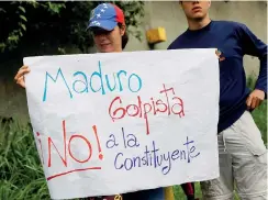  ??  ?? Mobilitazi­one Non si fermano le manifestaz­ioni di protesta contro il presidente Nicolas Maduro