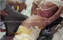  ??  ?? Little fighter: Bodhi Gascoigne in Pampers TV advert