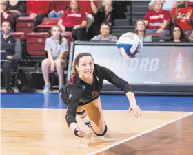  ?? Stanford Athletics ?? Morgan Hentz is the first Cardinal to win the Pac-12’s Libero of the Year award.