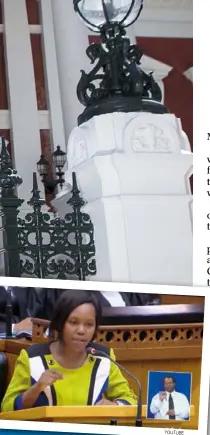  ??  ?? She’s been an MP for only a few months but Hlomela Bucwa already seems quite at home in parliament. She got everyone talking when she delivered her maiden speech. Video footage of it went viral on the internet.