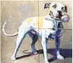  ?? COURTESY PHOTO ?? Erick Toussaint’s sidewalk chalk art portrait of his neighbor’s late dog, Biggie.