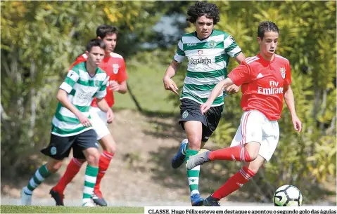  ??  ?? CLASSE. Hugo Félix esteve em destaque e apontou o segundo golo das águias