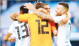  ??  ?? Les Argentins qualifiés inextremis