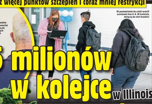  ??  ?? W poniedział­ek do szkół wrócili uczniowie klas 6–8. W kwietniu
dołączą do nich licealiści