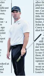  ??  ?? Angst: Paul Casey (below) says he should have been in contention for more major titles during his career