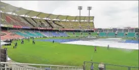  ?? SANDIP SIKDAR / HT PHOTO ?? The Greenfield Stadium will host the first internatio­nal cricket match on Tuesday.