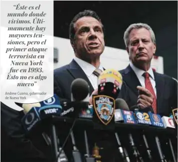  ?? |GETTY IMAGES ?? El gobernador de Nueva York, Andrew Cuomo, también anunció que un paquete sospechoso fue enviado a su despacho.