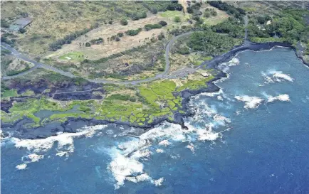  ?? PROVIDED BY BLACK SAND BEACH LLC ?? An aerial image of the coastline the proposed project will be built on.