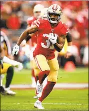  ?? Ezra Shaw Getty Images ?? THE SAN FRANCISCO 49ERS have an offensive threat in running back Raheem Mostert.