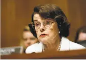  ?? Pablo Martinez Monsivais / Associated Press ?? Sen. Dianne Feinstein, shown in July, is renewing her call to ban devices that can turn a “semiautoma­tic weapon into a machine gun.”