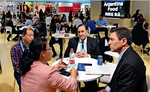  ??  ?? The Argentine food export negotiatio­n zone at the Second China Internatio­nal Import Expo.