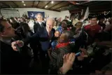  ?? GERALD HERBERT- ASSOCIATED PRESS ?? Democratic presidenti­al candidate, former Vice President Joe Biden, takes photos with supporters after speaking at a campaign event in Columbia, S.C., Tuesday.